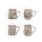 Hello Honey® Cream Floral Reactive Glaze Stoneware Mug Set